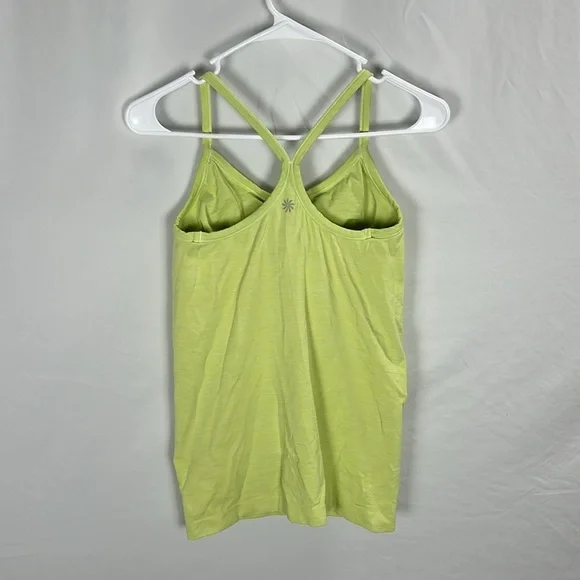 Athleta Lime Green Sleeveless Spaghetti Strap Athletic Top -Size Medium - Picture 3 of 6